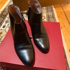 Salvatore Ferragamo Black Ankle Boots Sleek Design